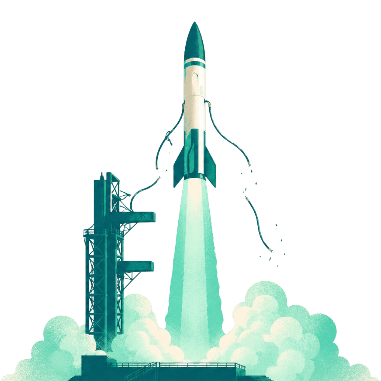 Illustration: rocket launch pad